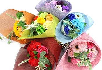 Eco-friendly handcrafted soap flowers bouquet scented with natural fragrances for a safe moisturizing experience Ideal for luxury bath gifts bathroom decor offering elegance and a refreshing aroma
