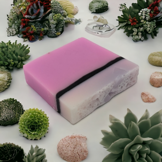 Parma Violet Natural Soap Bar handcrafted cruelty-free SLS-Free and Ideal for all Skin types Wrapped in Biodegradable Eco-Friendly Packaging