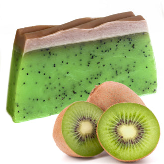 Kiwi Natural soap bar vegan friendly cruelty free sls & paraben free handmade in uk suitable for all skin types moisturising hydrating exfoliating eco friendly